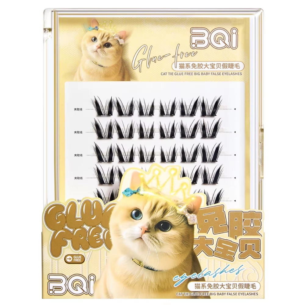 Cat Eye Lashes (9-13mm) Self Adhesive, 48 Cluster