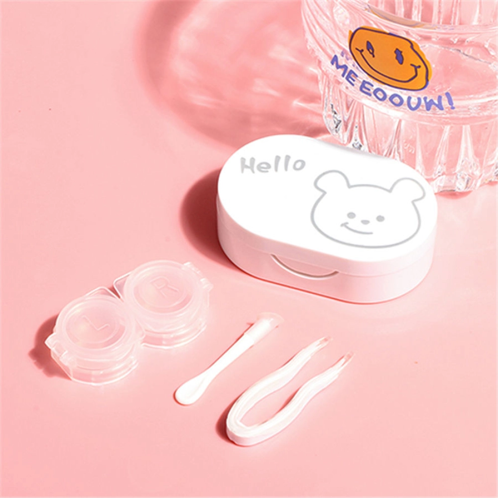 Portable Contact Lens case Care Box Storage Box Cute Companion Box