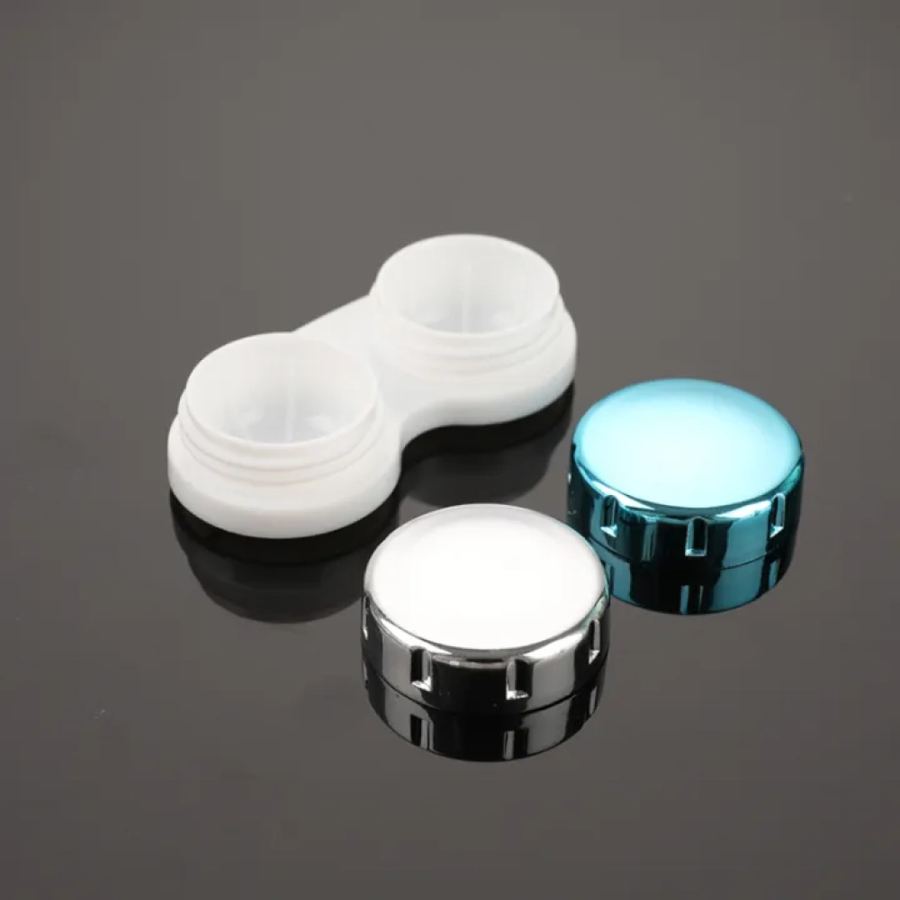 Fashion Contact Lens Case Mirror Soaking Container Business Travel Holder Kit