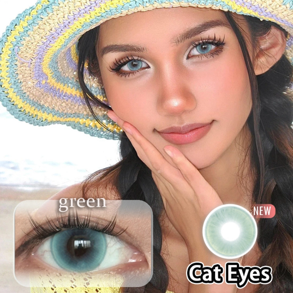 Cat Eyes Green Color Contact Lens
