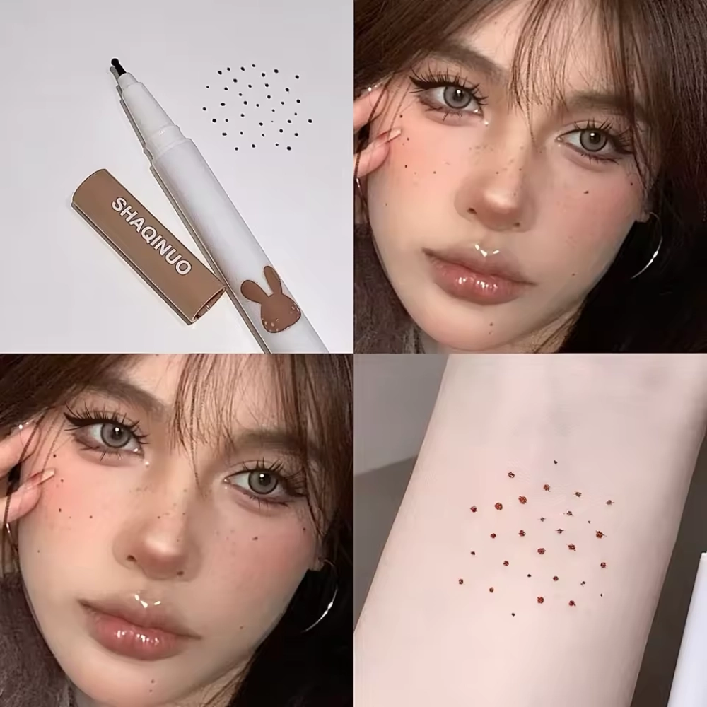 Face Freckles Pen SHAQINUO Natural Waterproof Lifelike Fake Freckles Pen for Long Lasting Look Dot Spot Pen