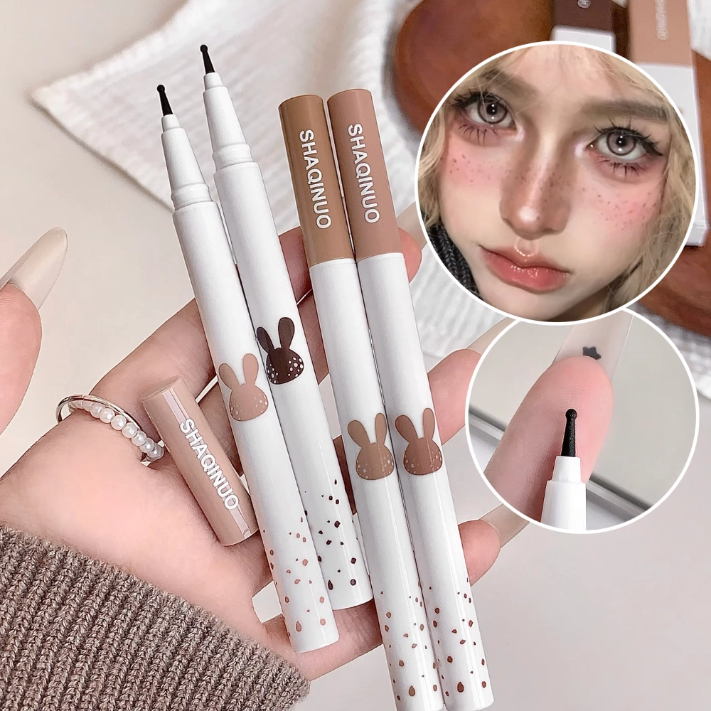 Face Freckles Pen SHAQINUO Natural Waterproof Lifelike Fake Freckles Pen for Long Lasting Look Dot Spot Pen