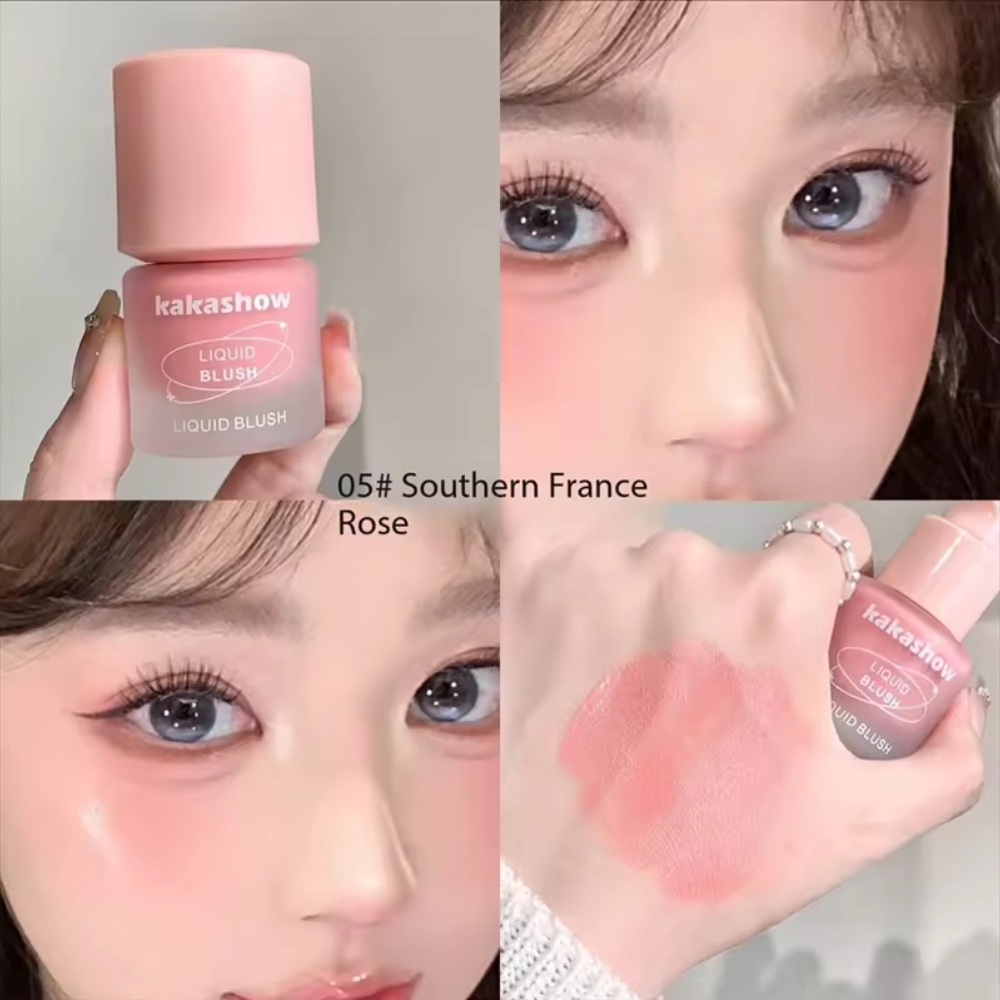 Kakashow Liquid Blush - Lightweight Natural Glow Blush for Smooth Radiant Finish Southern France Rose #05