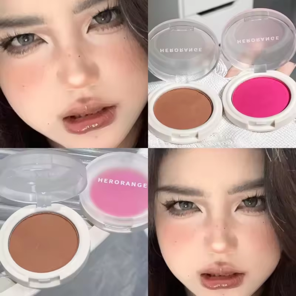 Herorange Soft Glow Blush - Radiant Natural Finish Powder Blush Brown #05