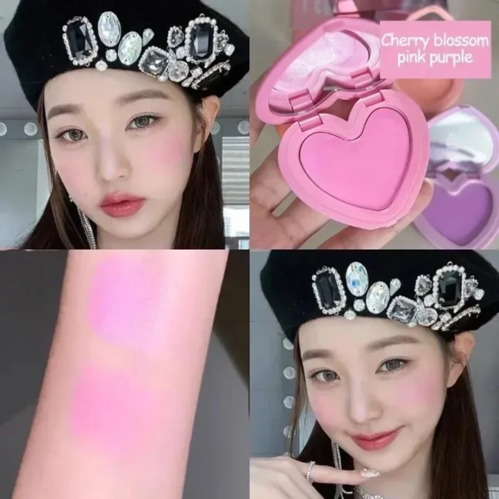 Cappuvini Alluring Cream Blush, Soft Matte Air Cushion Blusher with Mirror Pink