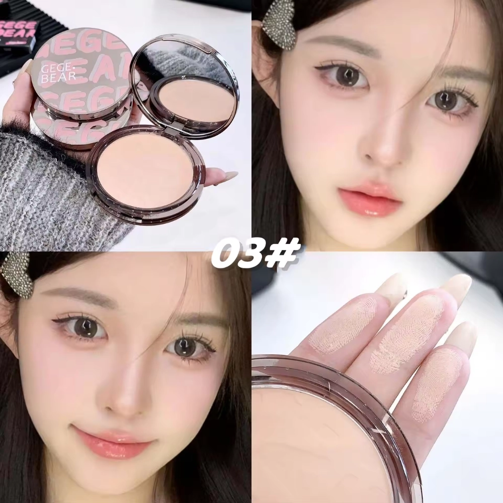 GEGE BEAR Soft Matte Setting Powder - Oil Control Smooth Finish Compact Powder