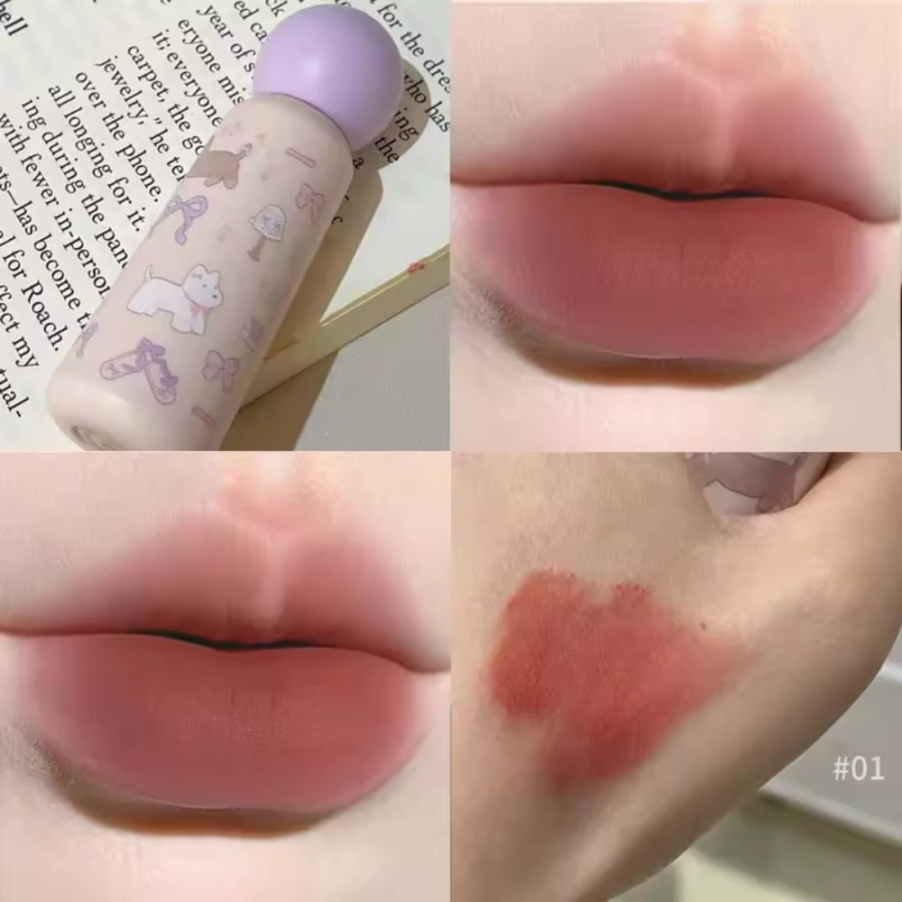 Herorange Milky Sweet Matte Lip Stain - Soft Blur Velvet Lip Tint Shade #01