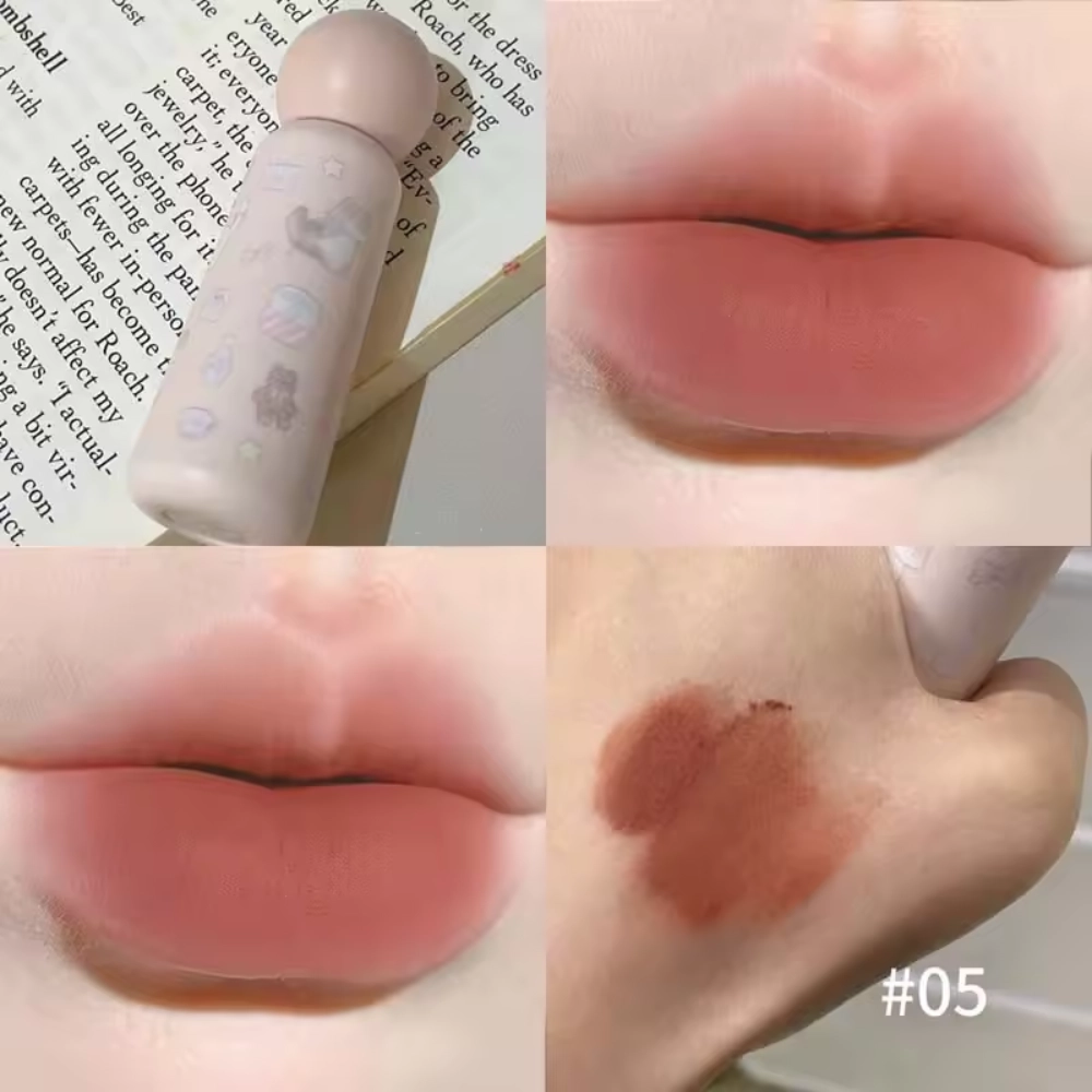 Herorange Milky Sweet Matte Lip Stain - Soft Blur Velvet Lip Tint Shade #05