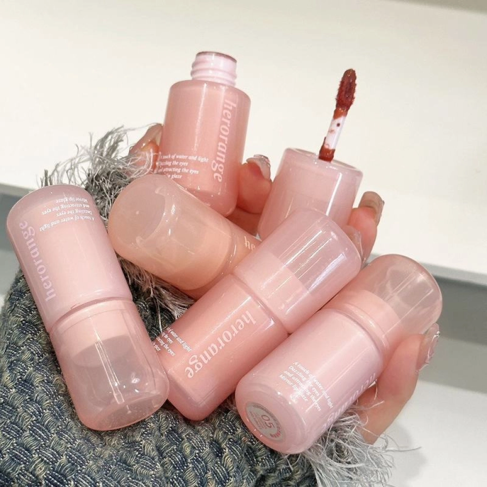 Herorange Water-Glossy Mirror Lip Glaze, Moisturizing Long-Lasting Glass Lip Gloss