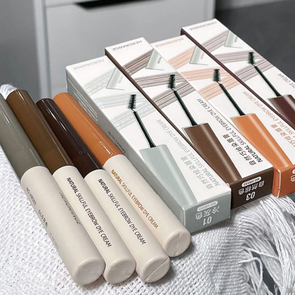 Herorange Natural Fixed Eyebrow Dye Tint, Waterproof Long-Lasting Brow Dye Cream