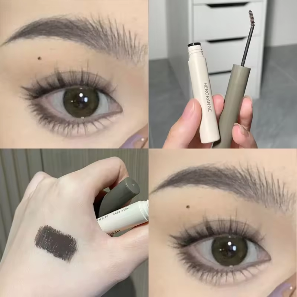 Herorange Natural Fixed Eyebrow Dye Tint, Waterproof Long-Lasting Brow Dye Cream #01