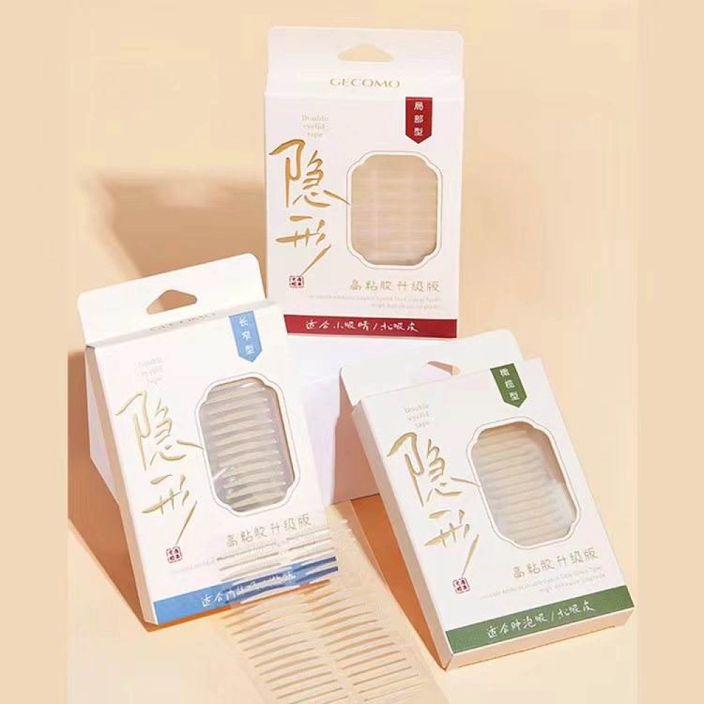 Gecomo High Viscosity Double Eyelid Tape, Invisible Self-Adhesive Eye Tape 240 Patches