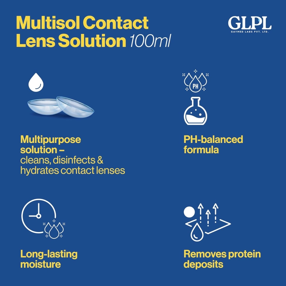 Multisol Multipurpose Solution For All Soft Contact Lenses 100 ml